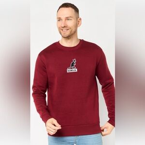Kangol
Men Ribbed Neck Embroidered Logo L/S Sweatshirt, Maroon Size S NWT